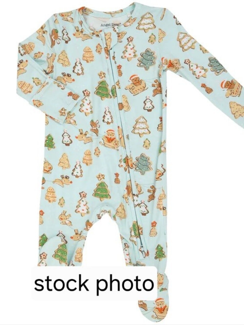 Angel Dear Bamboo Viscose Footie Pajamas Sleepsuit 9-12 Months Holiday Christmas - Picture 11 of 11
